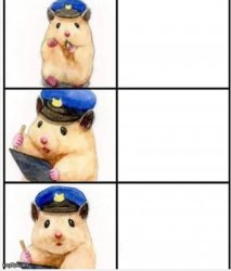 Hamster cop Meme Template
