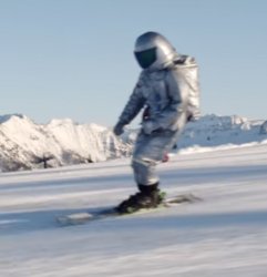 Astronaut skiing Meme Template