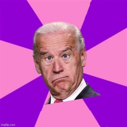 JoKe Biden - Confused President Pudd'in Head Meme Template