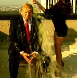 Trump repeatedly denies he's into Golden Showers Meme Template