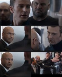 Captain America Elevator Meme Template