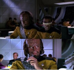 Worf and Geordi template Meme Template