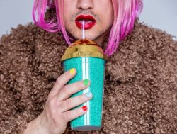 Man Transgender Lipstick Tranny Wig Meme Template