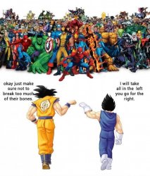 Sayains vs Marvel Meme Template
