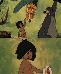 Mowgli no banana Meme Template