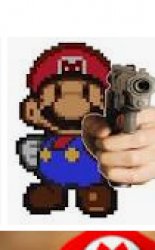 paper mario with gun Meme Template