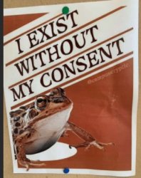 I exist without my consent Meme Template