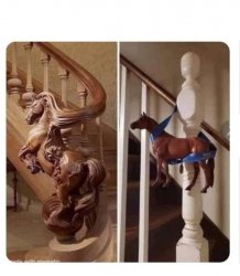 Horse Staircase Meme Template