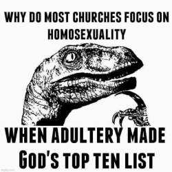 Homosexuality vs adultery Meme Template