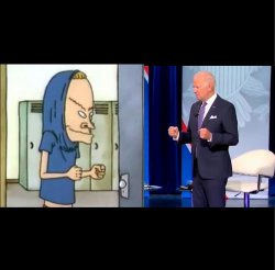 biden cornholio Meme Template