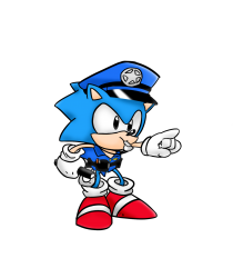 Sonic Police Officer Meme Template