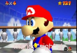 Mario sigh Meme Template