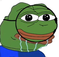 Pepe Crying Behind Mask Meme Template