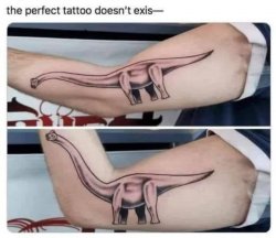 The perfect dinosaur tattoo Meme Template