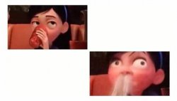 Violet spits water through her nose incredibles 2 Meme Template
