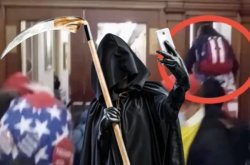 grim reaper selfie ashli babbitt capitol riot Meme Template