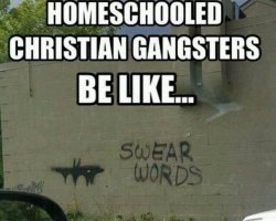 Homeschooled Christian gangsters Meme Template