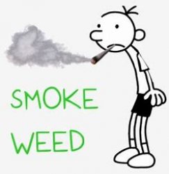 Greg Heffley Smoke Weed Meme Template