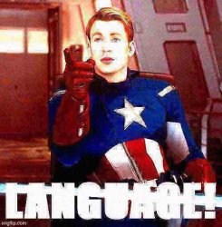 Captain America language deep-fried 3 Meme Template