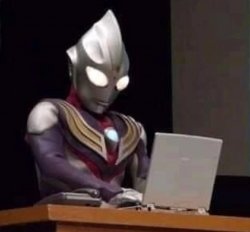 Tiga on a Laptop Meme Template