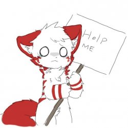 Shizi from Changed holding sign saying "help me" Meme Template