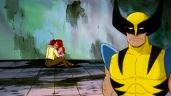 Sad Wolverine Seeing Jean Grey and Cyclops Kiss Meme Template