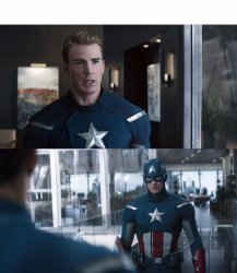 Cap meets cap Meme Template