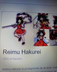 reimu: CEO of racism Meme Template
