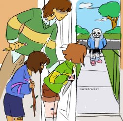 Kris,frisk, and chara getting ready to kill sans Meme Template