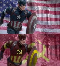 Captain America vs captain ussr Meme Template