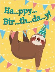 sloth birthday Meme Template