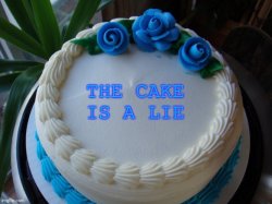 The cake is a lie Meme Template