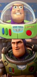 Fake buzz and real buzz Meme Template