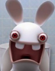 Raving rabbid Meme Template