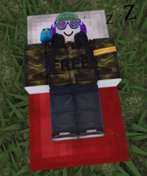 My Roblox avatar in bed Meme Template