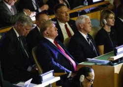 Trump sleeping Climate Change meeting Meme Template