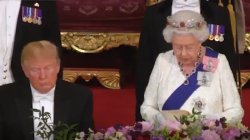 Trump sleeping Queen England Meme Template