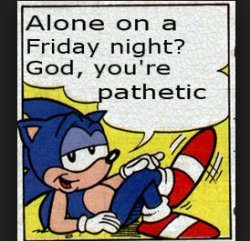 sonic alone on a friday night Meme Template