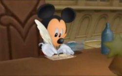 Mickey Mouse writes a letter. Meme Template