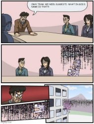 Boardroom meeting but missingno Meme Template