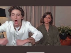 Timothee chalamet and zendaya Meme Template
