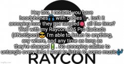 Raycon copypasta Meme Template