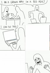 ı am a grown man Meme Template