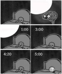 You cant sleep Meme Template