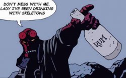 drunken Hellboy Meme Template