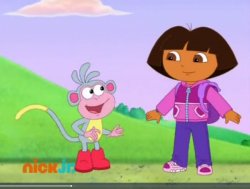 Boots Talking To Dora Meme Template