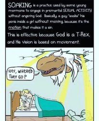 God is a t-rex Meme Template