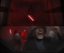 Darth Vader boutta kill some rebels Meme Template