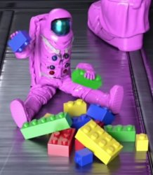 Purple playing blocks Meme Template