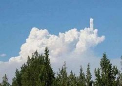 Sky Cloud Finger God Meme Template